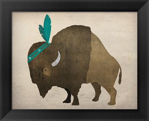 Framed Buffalo Bison III Print