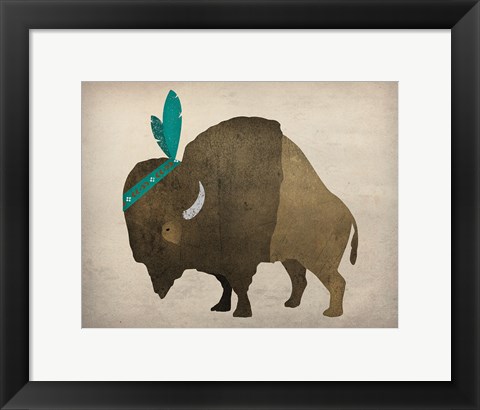 Framed Buffalo Bison III Print