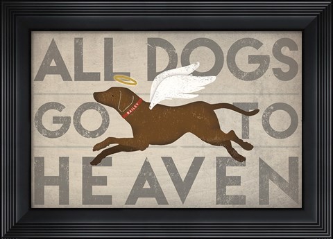 Framed All Dogs Go to Heaven II Print