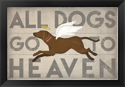 Framed All Dogs Go to Heaven II Print