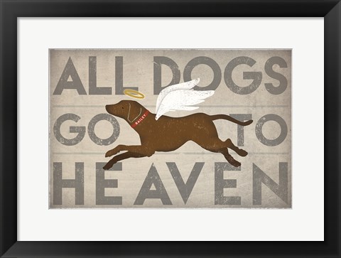 Framed All Dogs Go to Heaven II Print