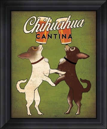 Framed Double Chihuahua v2 Print
