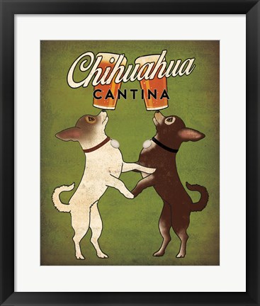 Framed Double Chihuahua v2 Print