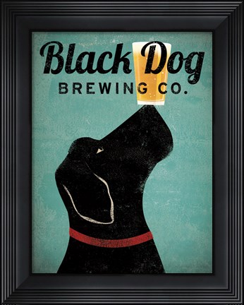 Framed Black Dog Brewing Co v2 Print