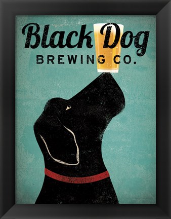 Framed Black Dog Brewing Co v2 Print