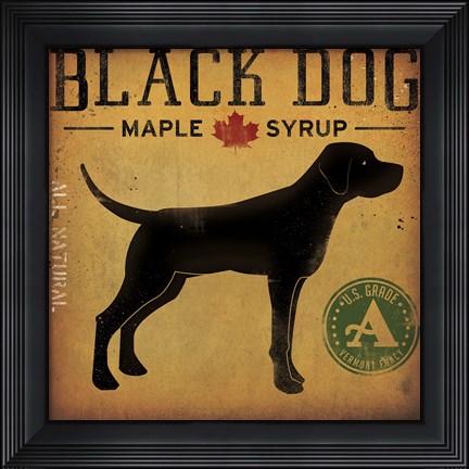 Framed Black Dog at Show No VT Print