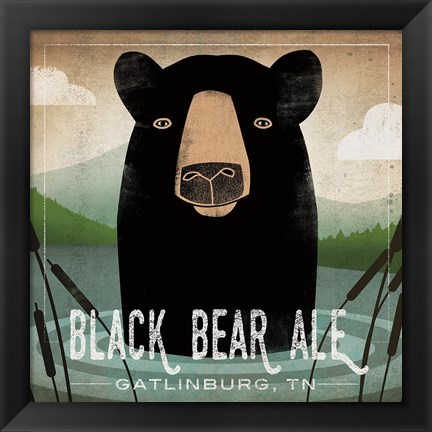 Framed Skinny Dip Black Bear Ale Print