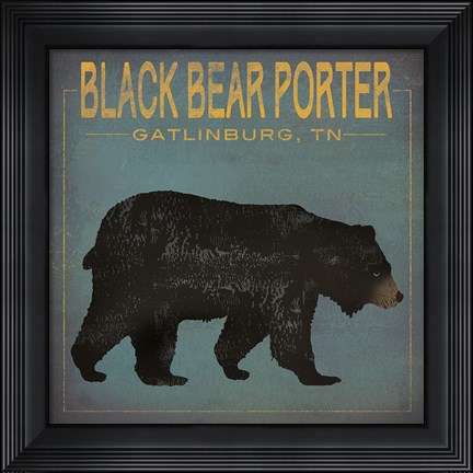 Framed Black Bear Porter Print