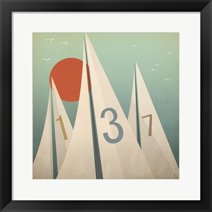 Framed Sails VII with Sun Print