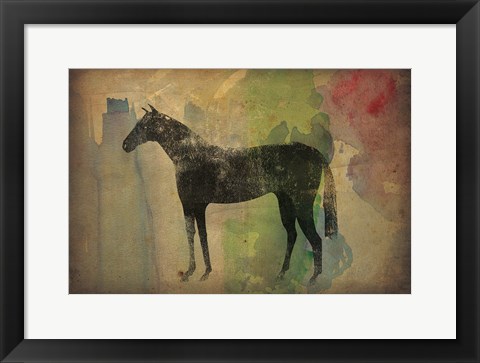 Framed Cheval Noir v2 Print