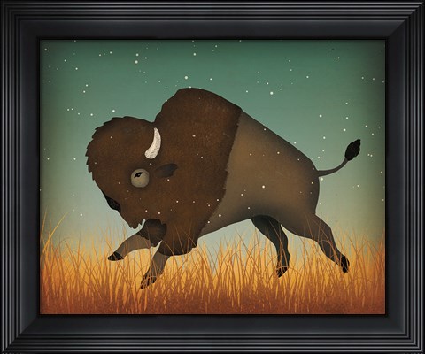 Framed Buffalo Bison II Print