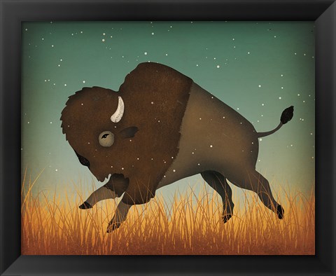 Framed Buffalo Bison II Print