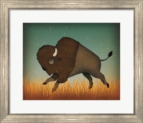 Framed Buffalo Bison II Print