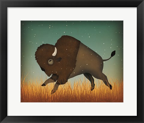 Framed Buffalo Bison II Print