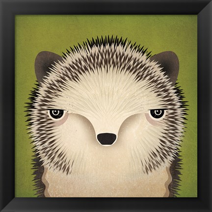 Framed Baby Hedgehog Print