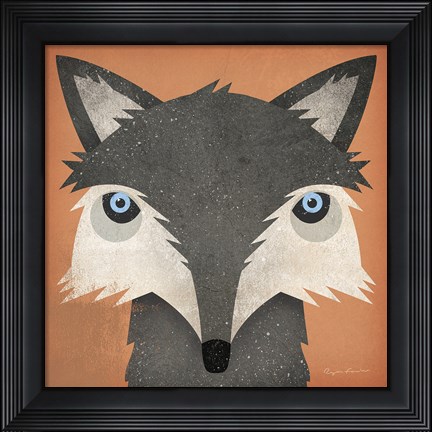 Framed Timber Wolf Print