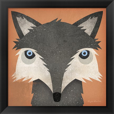 Framed Timber Wolf Print