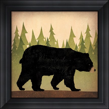 Framed Take a Hike Bear no Words Print