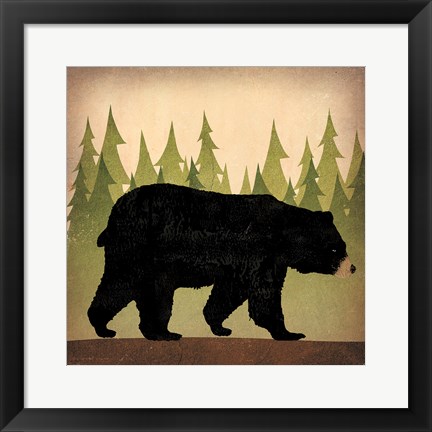 Framed Take a Hike Bear no Words Print