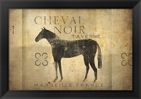 Framed Cheval Noir v4 Print