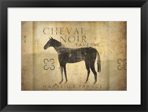 Framed Cheval Noir v4 Print