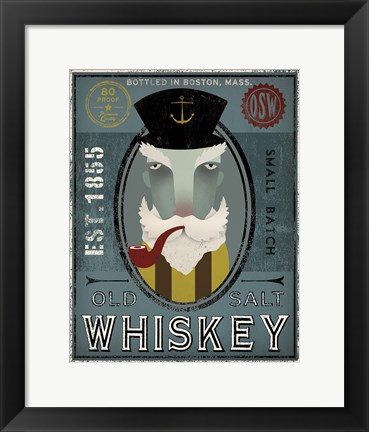 Framed Fisherman I Old Salt Whiskey Print