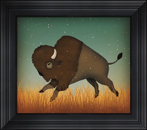 Framed Buffalo Bison II Print