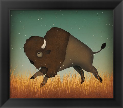 Framed Buffalo Bison II Print