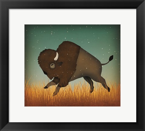 Framed Buffalo Bison II Print