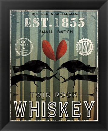 Framed Old Salt Whiskey Love Birds Print