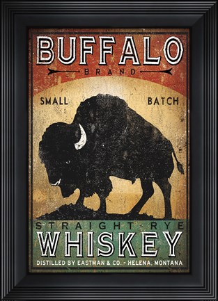 Framed Buffalo Whiskey Print