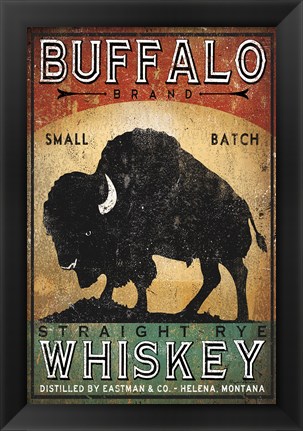 Framed Buffalo Whiskey Print