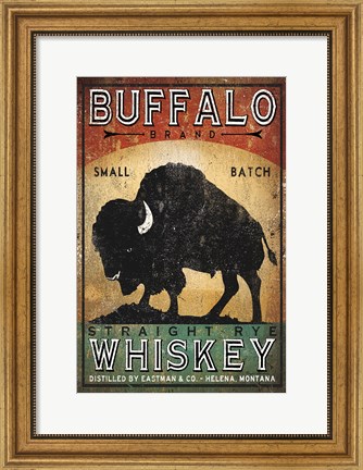 Framed Buffalo Whiskey Print
