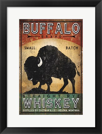 Framed Buffalo Whiskey Print