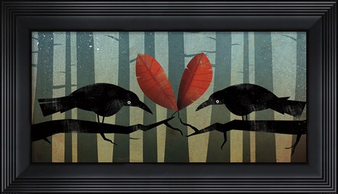 Framed Love Birds Print