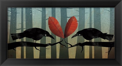 Framed Love Birds Print