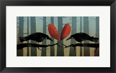 Framed Love Birds Print