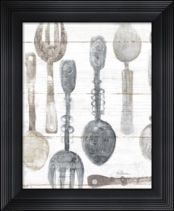 Framed Spoons and Forks II Neutral Print