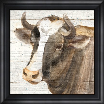 Framed Looking at You II Shiplap Print