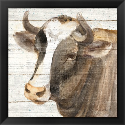 Framed Looking at You II Shiplap Print