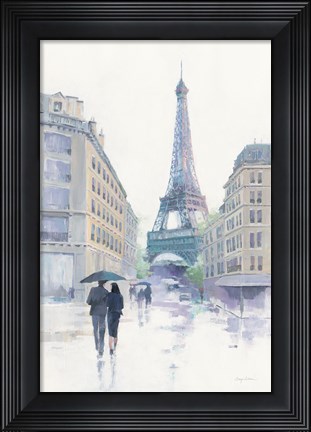 Framed Walking in the Rain Print