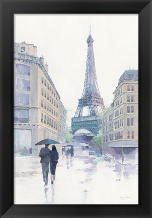 Framed Walking in the Rain Print