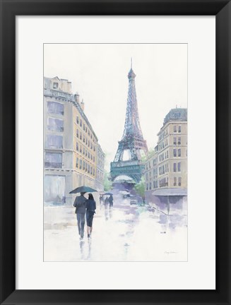 Framed Walking in the Rain Print