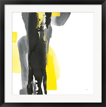 Framed Black and Yellow II v2 Print