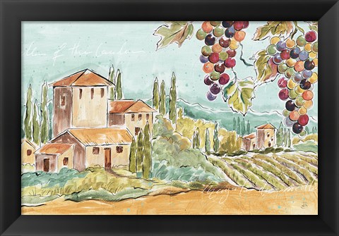 Framed Tuscan Breeze I No Poppies Print