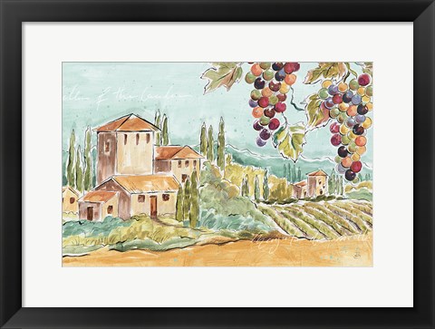 Framed Tuscan Breeze I No Poppies Print