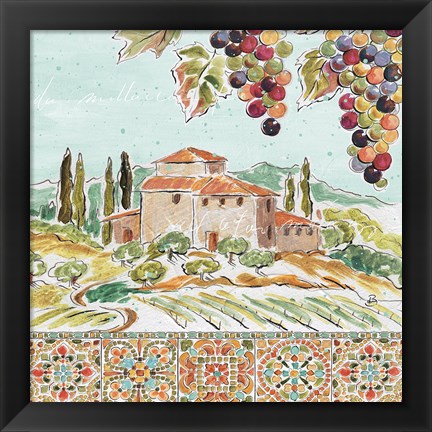 Framed Tuscan Breeze II Print