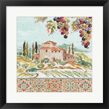 Framed Tuscan Breeze II Print