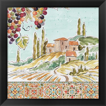 Framed Tuscan Breeze III Print