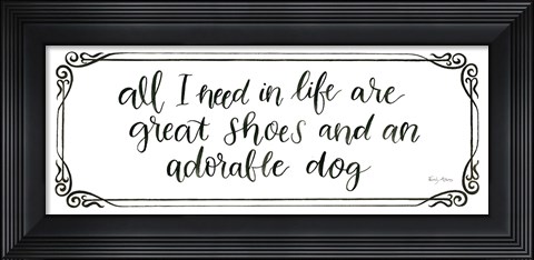 Framed Furry Fashion Friends VI Print